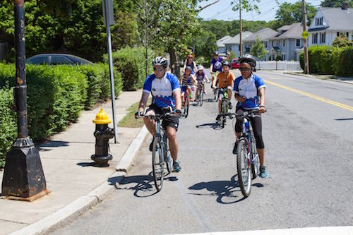 Children riding bicycle